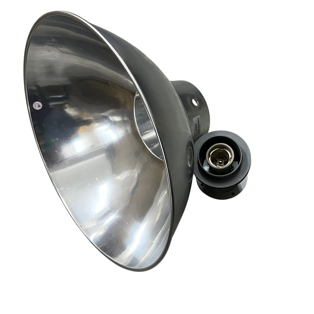 16 Inch aluminum reflector E27 socket lighting installation accessory by Biglite in metallic finish