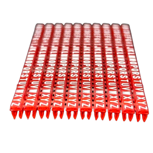 Cable Marker Clip On Type A-Z 2.0-3.2mm Red 260PC KCM-1.5MM(A-Z)R