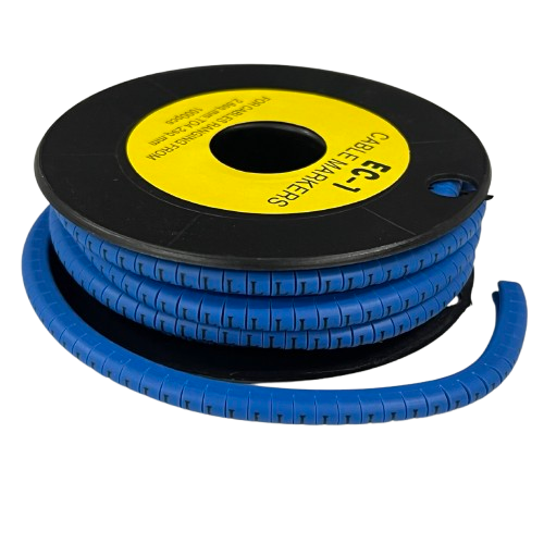Cable (L) Marker 2.6mm to 4.2mm 1000pcs Blue EC-1B