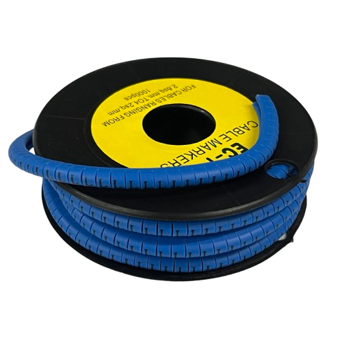Cable (L) Marker 2.6mm to 4.2mm 1000pcs Blue EC-1B