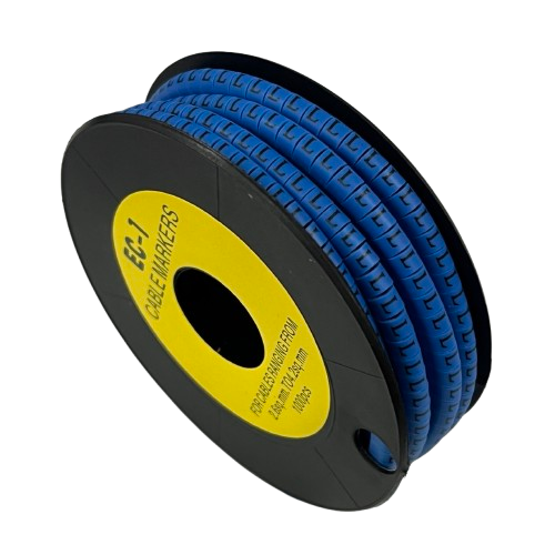 Cable (L) Marker 2.6mm to 4.2mm 1000pcs Blue EC-1B
