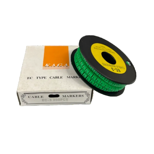 Cable (L) Marker 5.0mm to 7.2mm EC-3G 350pcs Green Wire Tagging