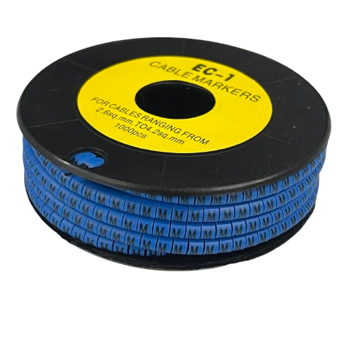 Cable (M) Marker 2.6mm to 4.2mm 1000pcs Blue EC-1B