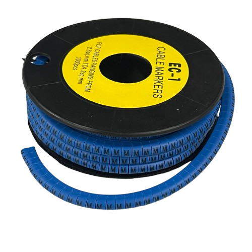 Cable (M) Marker 2.6mm to 4.2mm 1000pcs Blue EC-1B