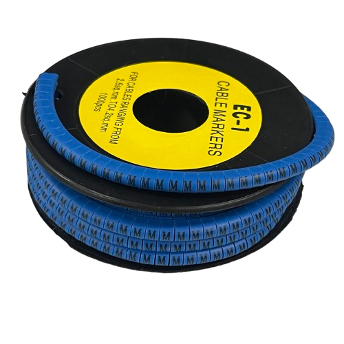 Cable (M) Marker 2.6mm to 4.2mm 1000pcs Blue EC-1B