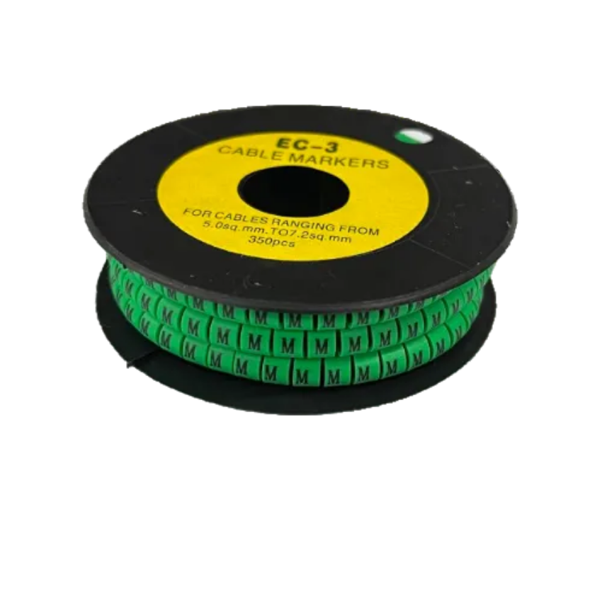 Cable (M) Marker 5.0mm to 7.2mm EC-3G 350pcs Green Wire Tagging