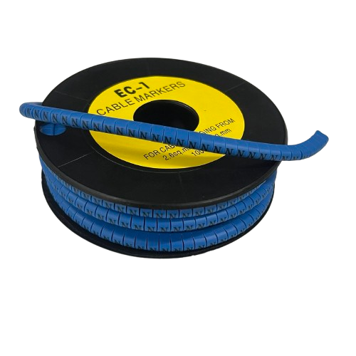 Cable (N) Marker 2.6mm to 4.2mm 1000pcs Blue EC-1B
