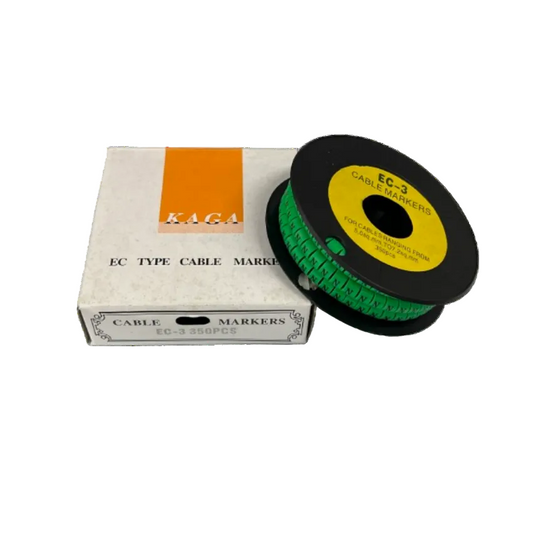 Cable (N) Marker 5.0mm to 7.2mm EC-3G 350pcs Green Wire Tagging