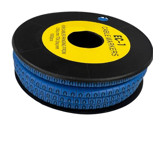 Cable (O) Marker 2.6mm to 4.2mm 1000pcs Blue EC-1B