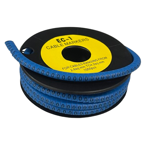 Cable (O) Marker 2.6mm to 4.2mm 1000pcs Blue EC-1B
