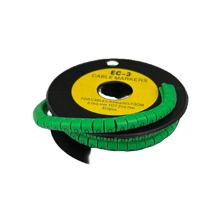 Cable (O) Marker 5.0mm to 7.2mm EC-3G 350pcs Green Wire Tagging