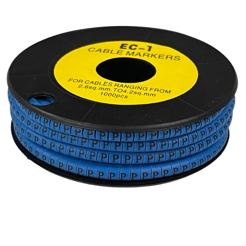 Cable (P) Marker 2.6mm to 4.2mm 1000pcs Blue EC-1B