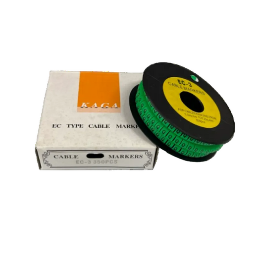 Cable (Q) Marker 5.0mm to 7.2mm EC-3G 350pcs Green Wire Tagging