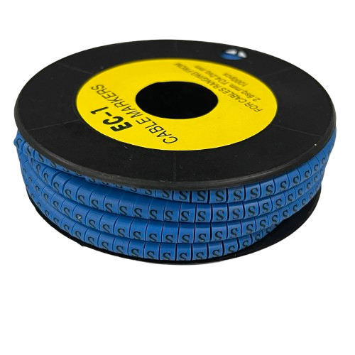 Cable (S) Marker 2.6mm to 4.2mm 1000pcs Blue EC-1B