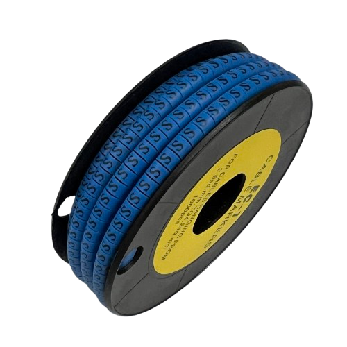 Cable (S) Marker 2.6mm to 4.2mm 1000pcs Blue EC-1B