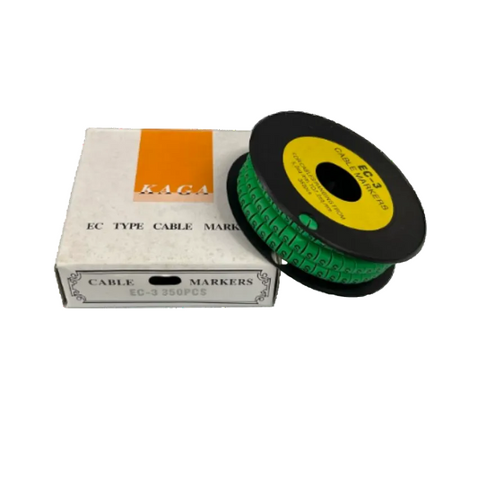 Cable (S) Marker 5.0mm to 7.2mm EC-3G 350pcs Green Wire Tagging