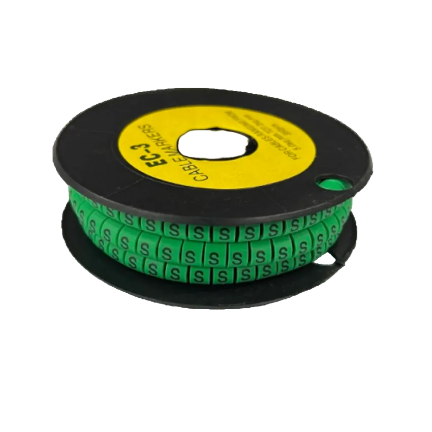Cable (S) Marker 5.0mm to 7.2mm EC-3G 350pcs Green Wire Tagging