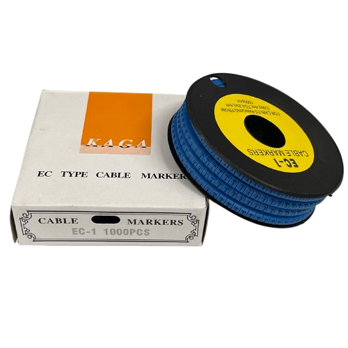 Cable (T) Marker 2.6mm to 4.2mm 1000pcs Blue EC-1B