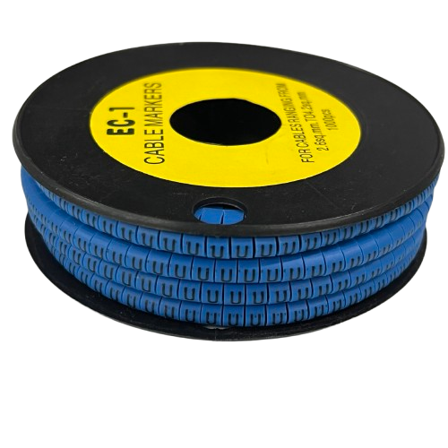 Cable (U) Marker 2.6mm to 4.2mm 1000pcs Blue EC-1B