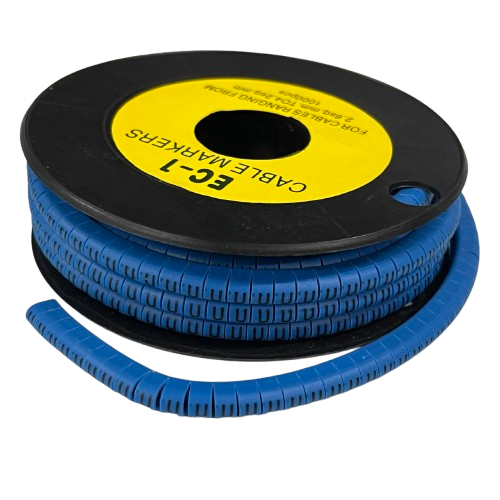 Cable (U) Marker 2.6mm to 4.2mm 1000pcs Blue EC-1B