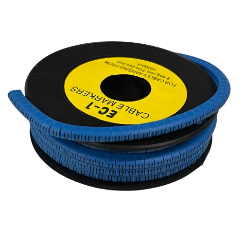 Cable (U) Marker 2.6mm to 4.2mm 1000pcs Blue EC-1B