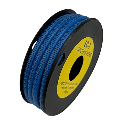 Cable (U) Marker 2.6mm to 4.2mm 1000pcs Blue EC-1B