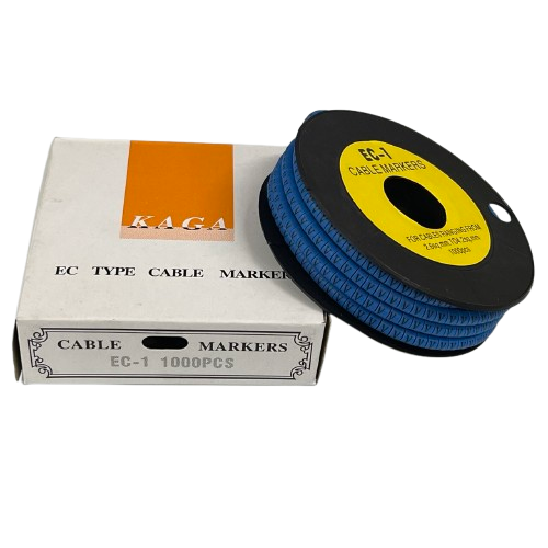 Cable (V) Marker 2.6mm to 4.2mm 1000pcs Blue EC-1B
