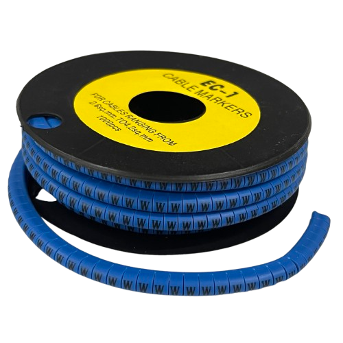 Cable (W) Marker 2.6mm to 4.2mm 1000pcs Blue EC-1B