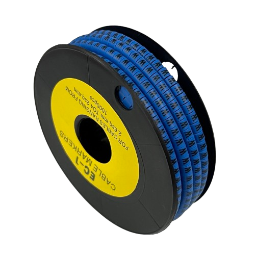 Cable (W) Marker 2.6mm to 4.2mm 1000pcs Blue EC-1B