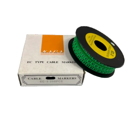 Cable (W) Marker 5.0mm to 7.2mm EC-3G 350pcs Green Wire Tagging