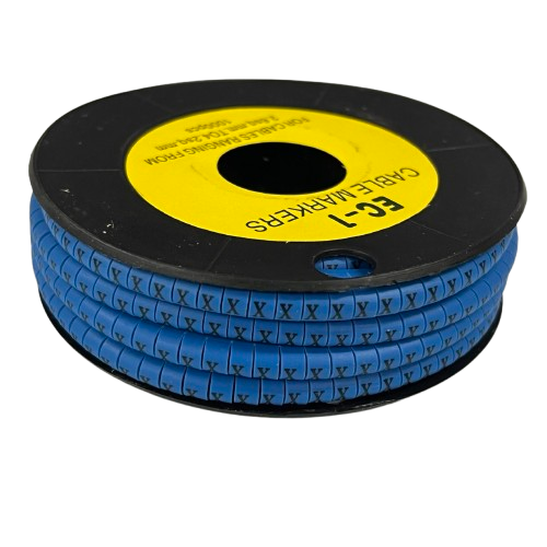 Cable (X) Marker 2.6mm to 4.2mm 1000pcs Blue EC-1B