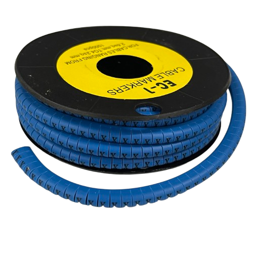 Cable (X) Marker 2.6mm to 4.2mm 1000pcs Blue EC-1B