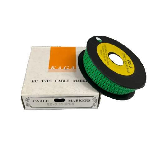 Cable (X) Marker 5.0mm to 7.2mm EC-3G 350pcs Green Wire Tagging