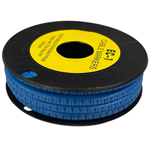 Cable (Y) Marker 2.6mm to 4.2mm 1000pcs Blue EC-1B