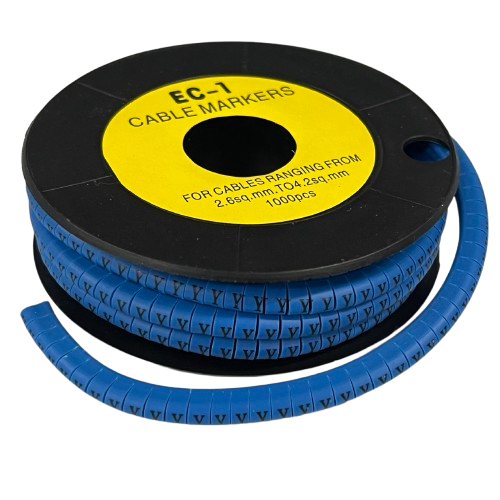 Cable (Y) Marker 2.6mm to 4.2mm 1000pcs Blue EC-1B