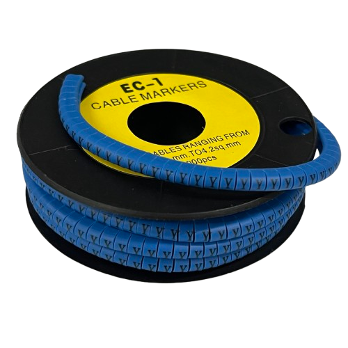 Cable (Y) Marker 2.6mm to 4.2mm 1000pcs Blue EC-1B