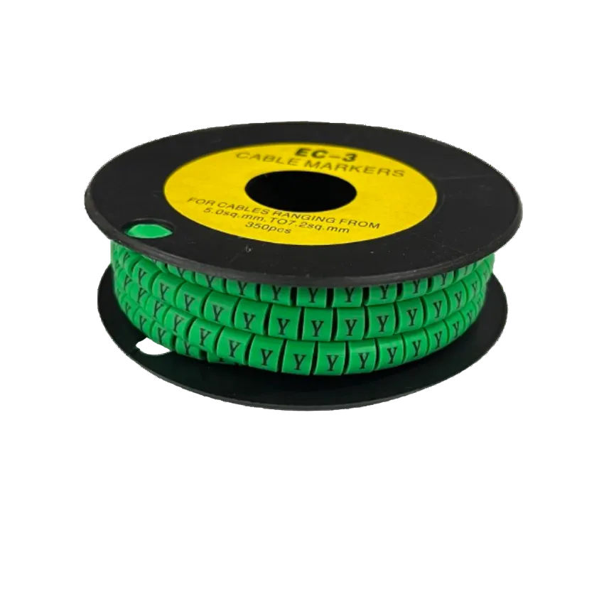 Cable (Y) Marker 5.0mm to 7.2mm EC-3G 350pcs Green Wire Tagging