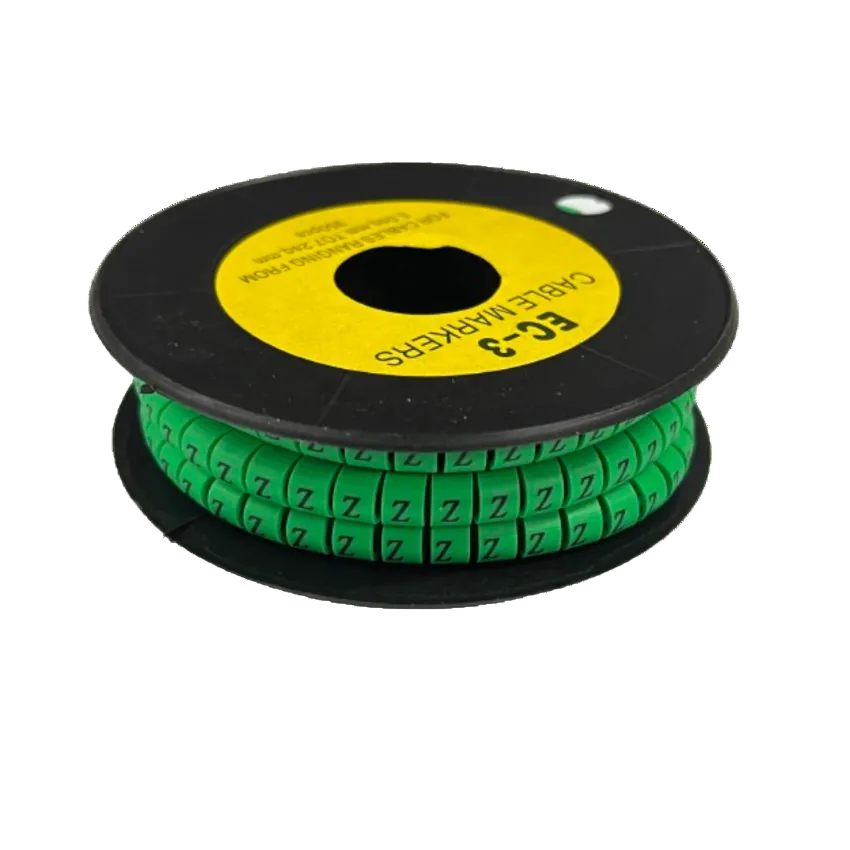 Cable (Z) Marker 5.0mm to 7.2mm EC-3G 350pcs Green Wire Tagging