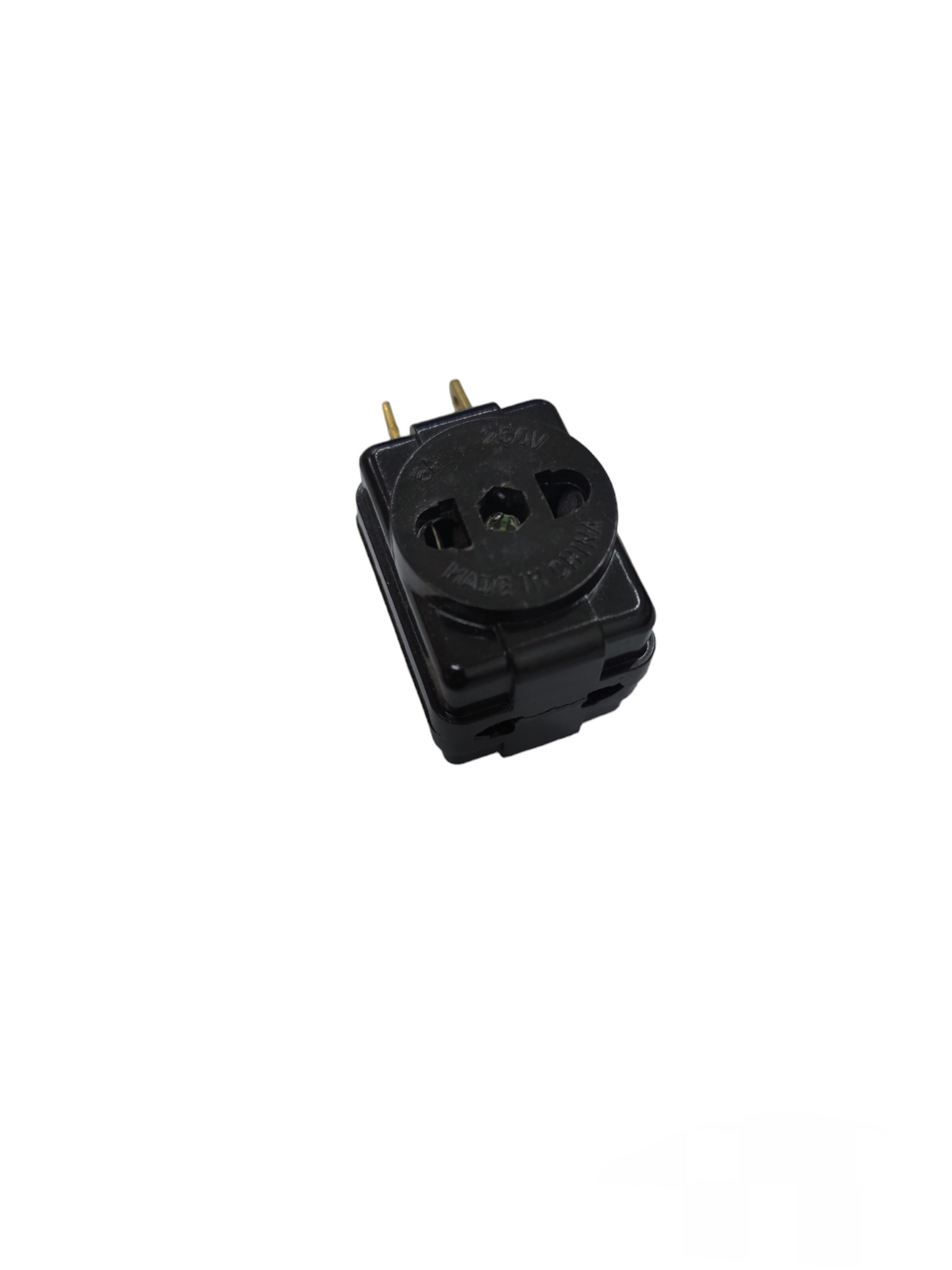 Black cube tap 3 outlet adapter power plug from China for multiple device connections