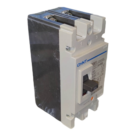 Chint 50A 2 Pole Industrial Circuit Breaker Single Phase 220V 125AF 50 KAIC 400VAC Circuit Breakers NM1-125H/2300/50A
