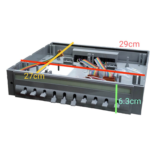 Electronic component with labeled dimensions on a white background Commax Expansion Unit CLS-10T "L" Left, Top Expansion Unit 10 Station for CLS-10T "L" Electx Electrical Supply