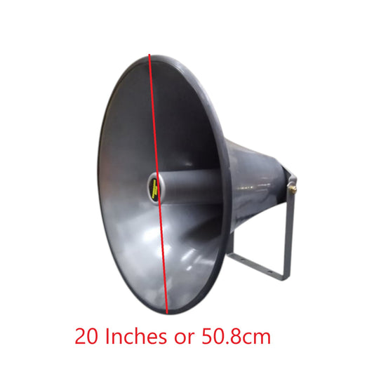 Crown 20 Inches Trumpet Horn with Bracket Outhorn and Core 50.4cm Diameter