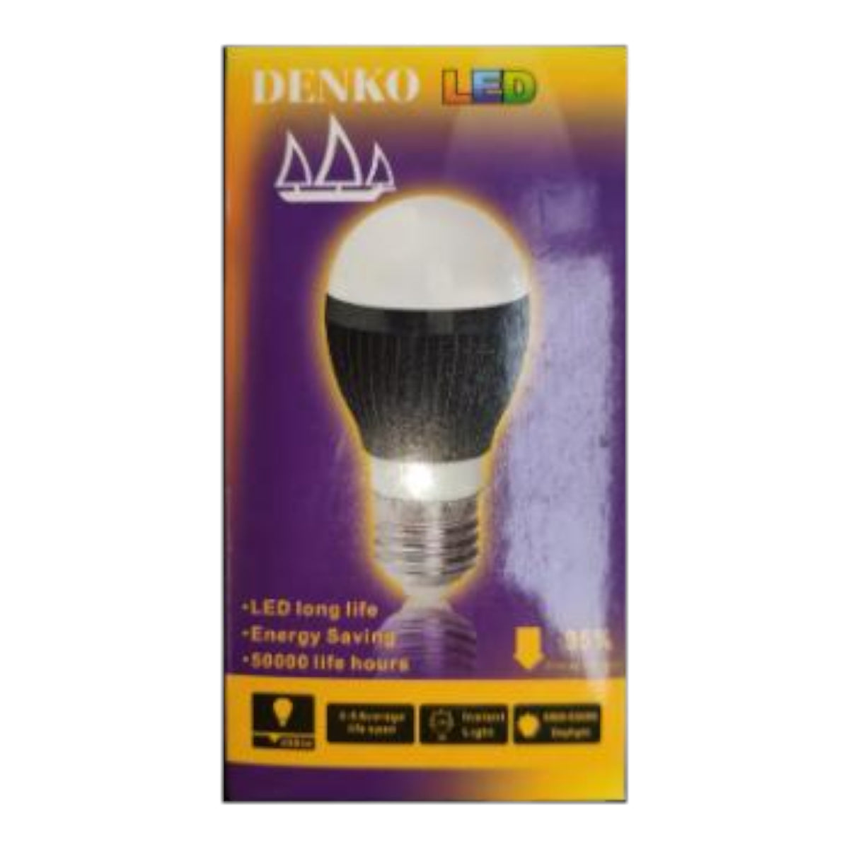 Denko 12V DC 3W LED Bulb E27 6500K Daylight with Aluminum Heat Sink