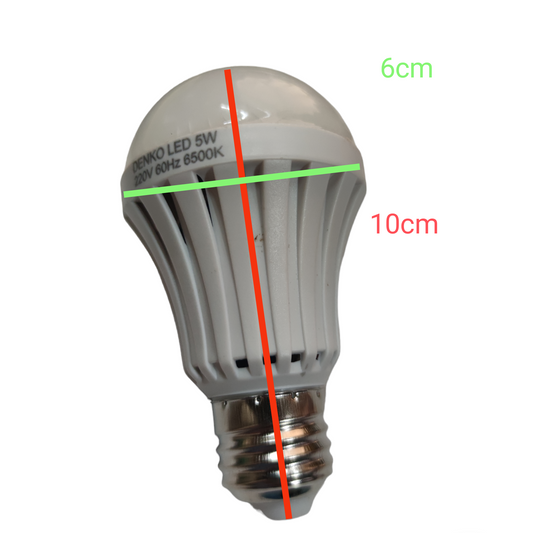 Denko 5W standby bulb in white with a unique shape designed for energy efficiency