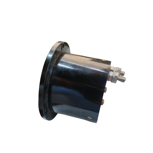 Denko frequency meter 100-130V electrical trade tool with black cylindrical housing and terminal connections