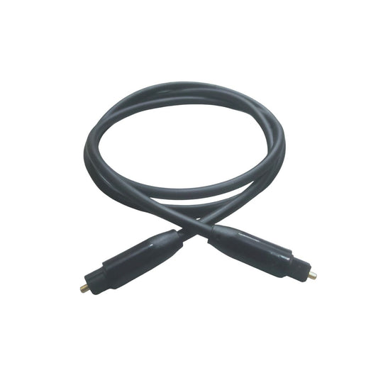 Digital Fiber Round Optical Cable Adapter Audio Male 1 Meter Black