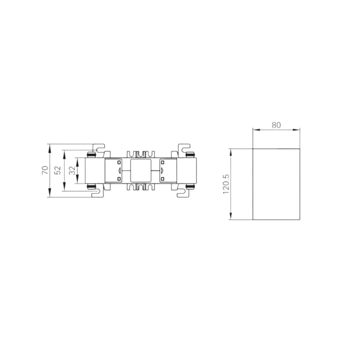 Dixsen 1250:5A Split Core Current Transformer Class 0.5 Burden 5.5 Window Size 80 x 120.5mm DBP-812 1250:5