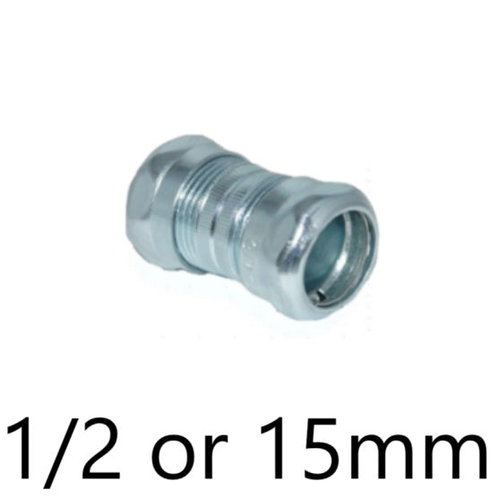 Local 1/2 EMT Coupling Compression Type 15mm