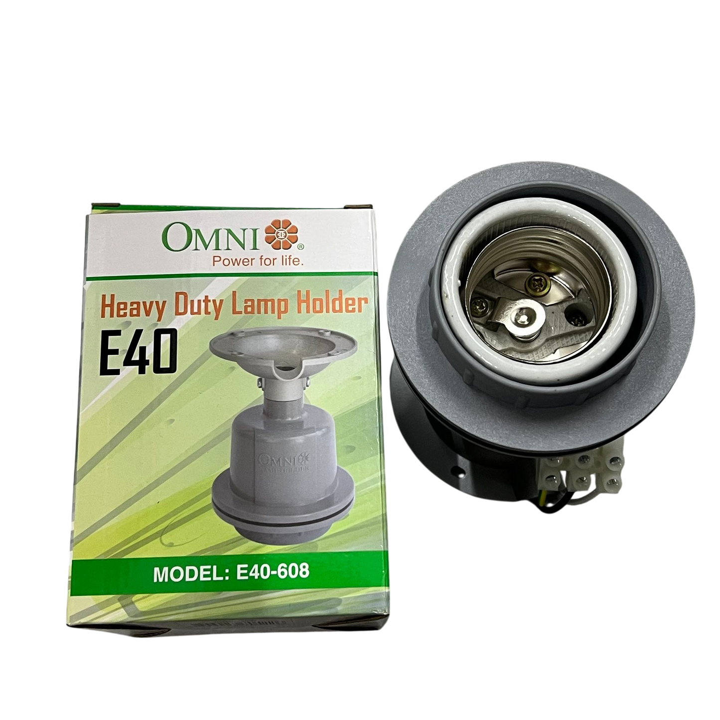 Omni Heavy Duty Lamp Holder E40, Outdoor E40 Socket Straight Lamp Holder E40-608