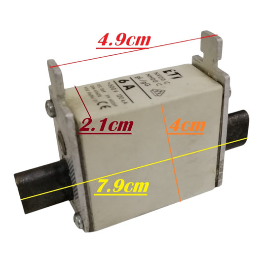 Rectangular electronic component with dimensions labeled on a white background